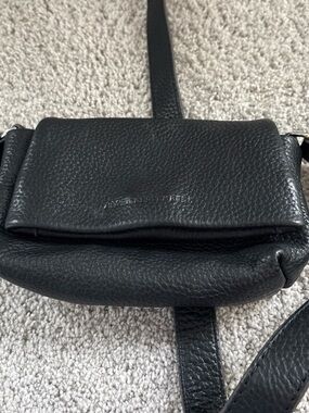 Aimee Kestenberg Preston Mini Crossbody Purse in black pebbled leather